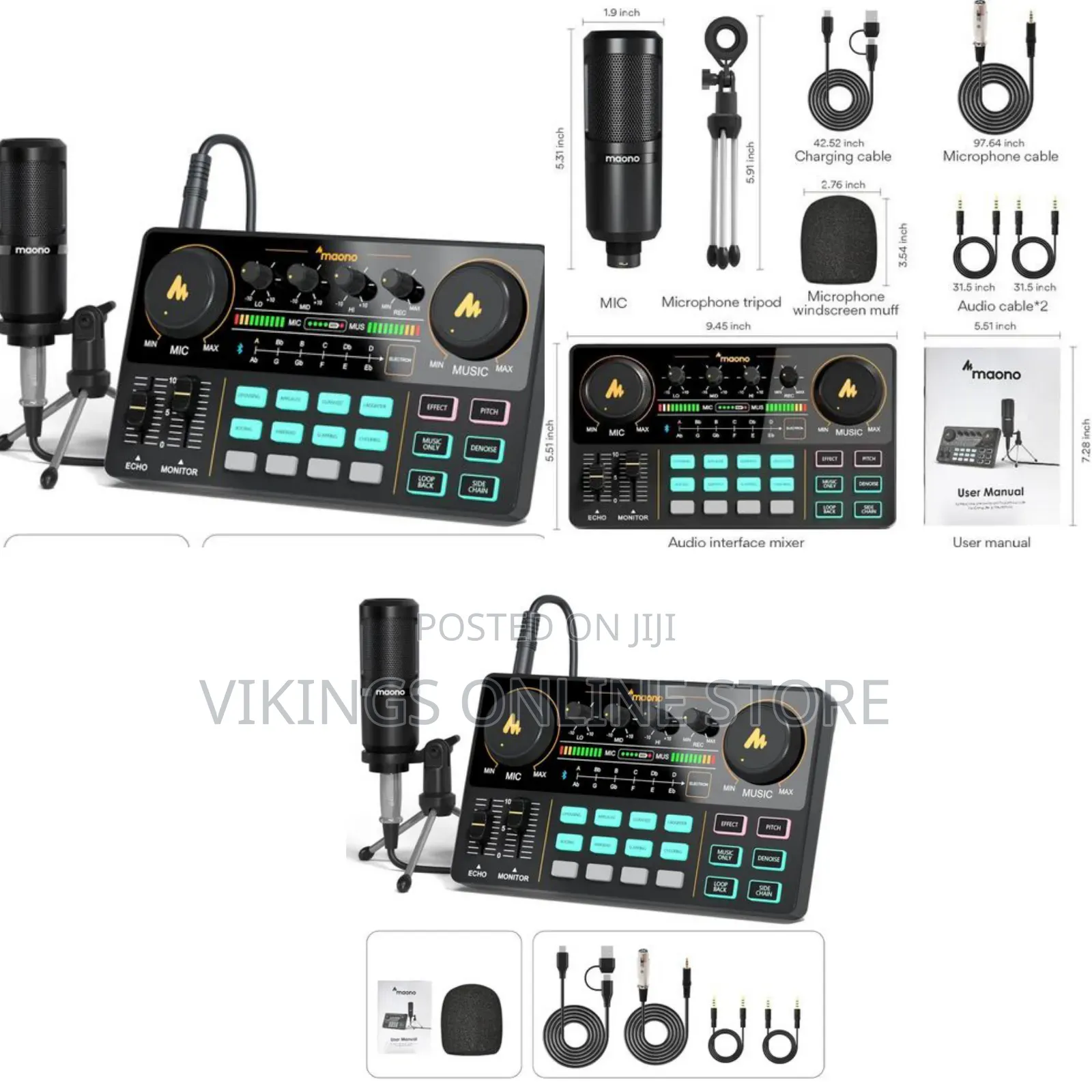 AU-AM200-S1 Portable Podcast Production Studio and Audio Mixer