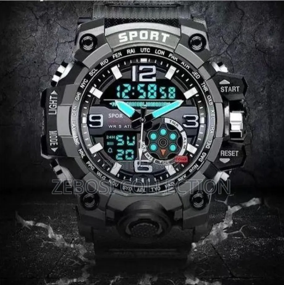 Men's Outdoor Sports Waterproof Watch, LED Digital Luminous Watch