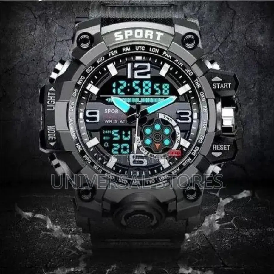Men's Outdoor Sports Waterproof Watch, LED Digital Luminous Watch