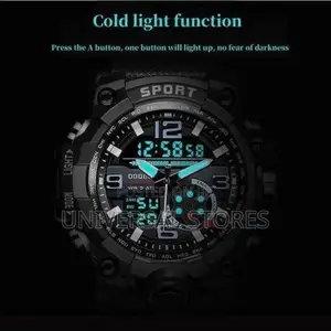 Men's Outdoor Sports Waterproof Watch, LED Digital Luminous Watch