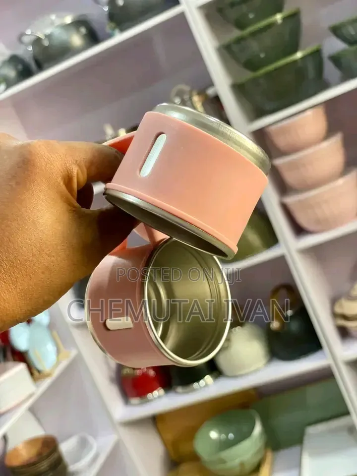 3 in 1 Portable Vaccum Flask Set {Pink Color}