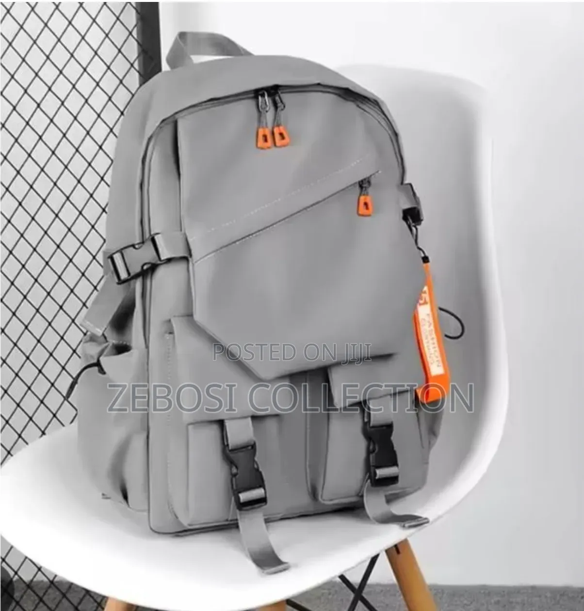 Well Designed Waterproof Backpack With USB
Port-Grey and Black