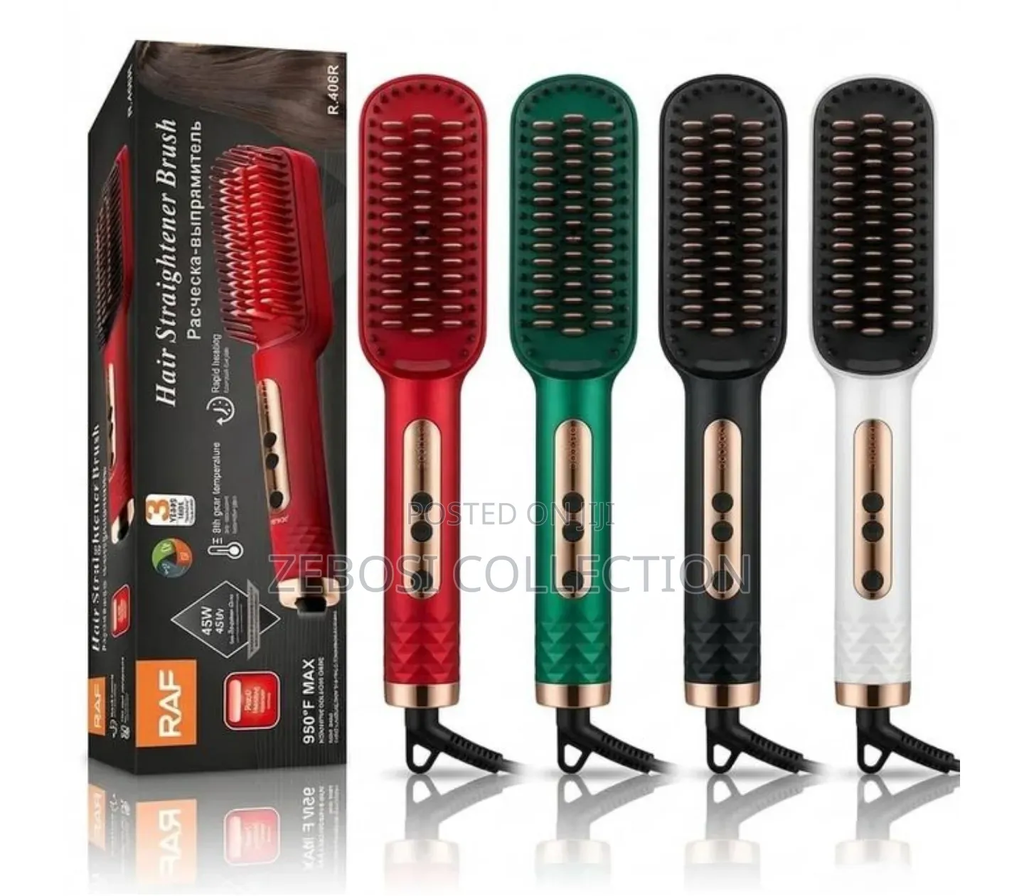 Hair Straightener Brush - Multicolor