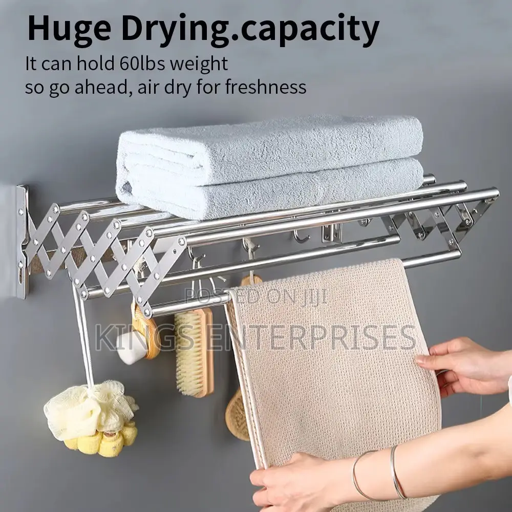 Wall Mounted Foldable Towel Rack