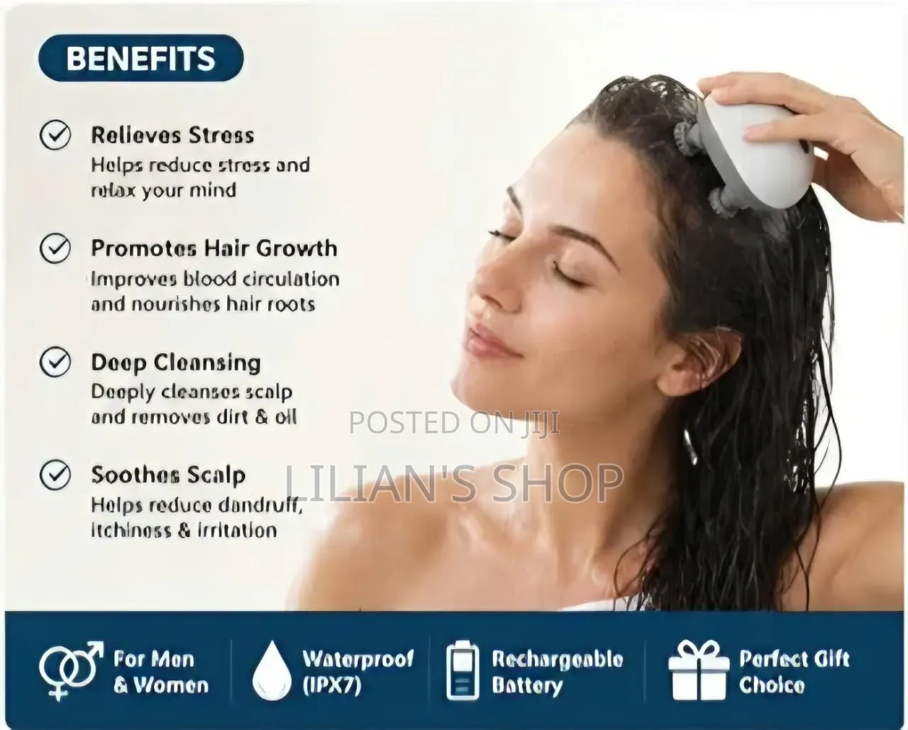Smart Electric Head Scalp Massager With Soft Silicone Massage Claws