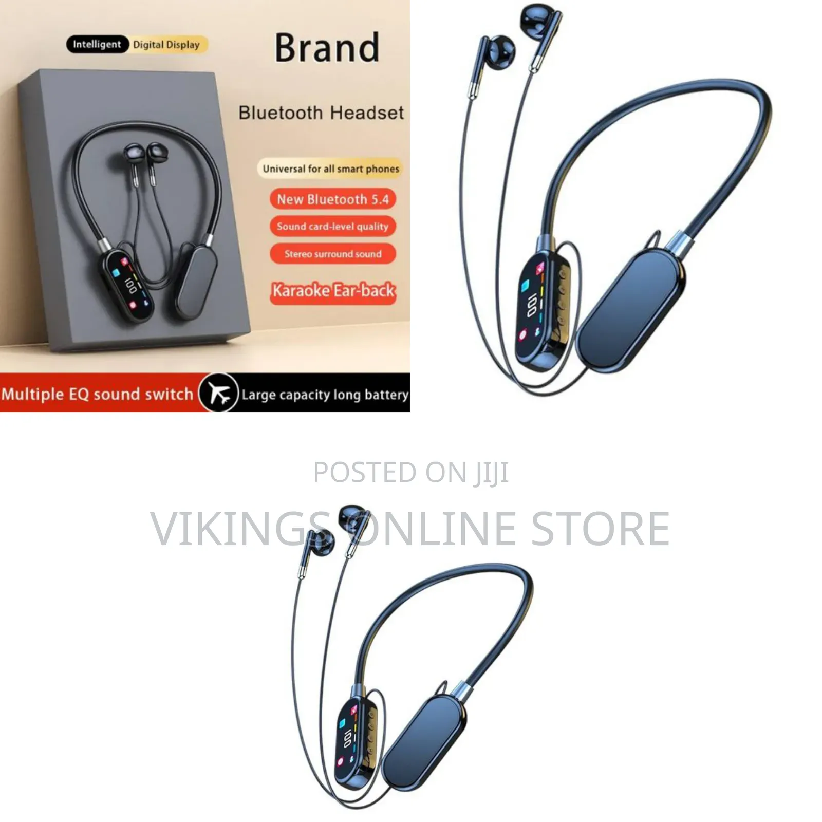Generic K02 Color Screen Bluetooth Neckband Headset