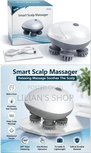 Smart Electric Head Scalp Massager With Soft Silicone Massage Claws