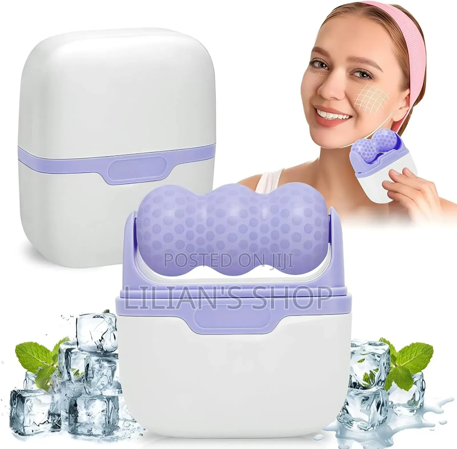 2-in-1 Dual-Sided Ice Face Roller Massager