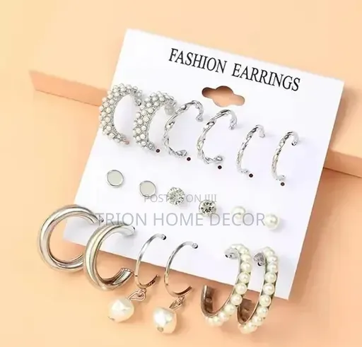 9 Pairs of Original Durable, Classic Ladies Earrings