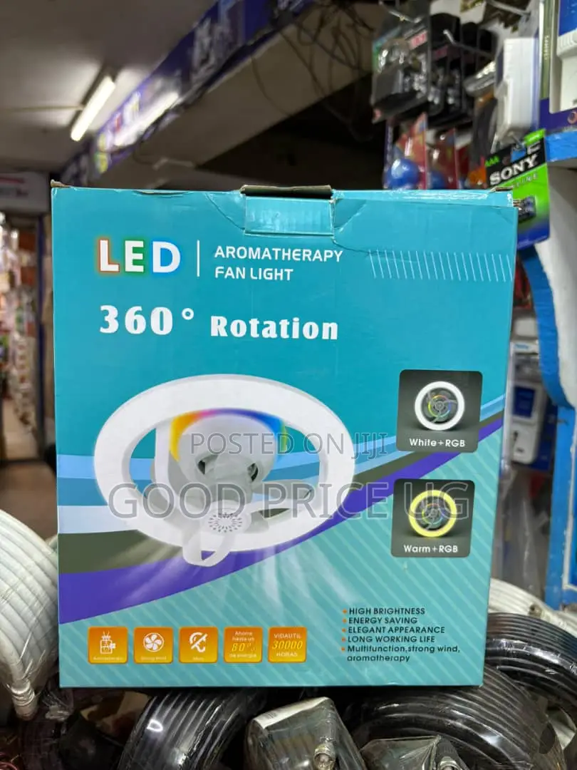 LED Aromatherapy Fan Light With 360° Rotation