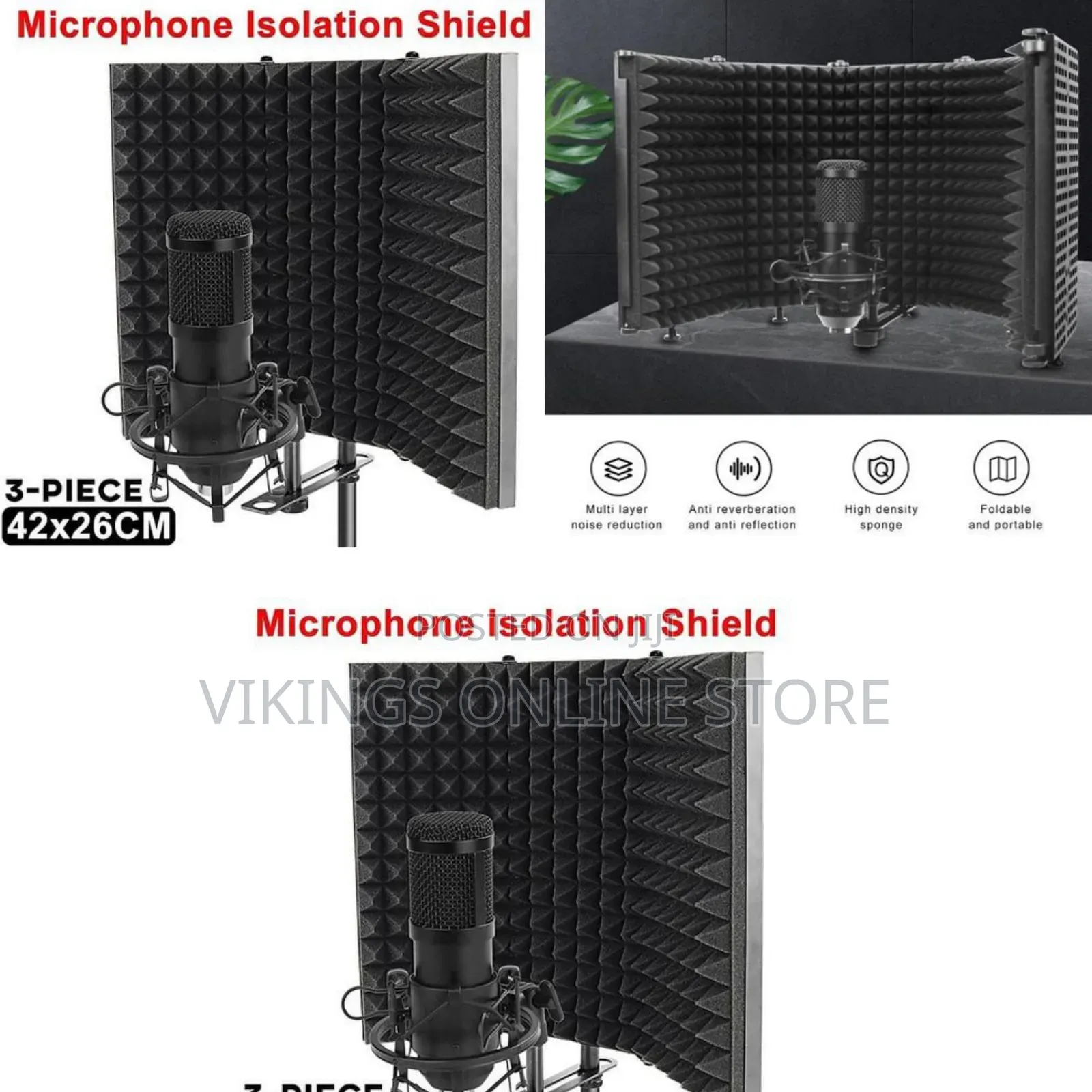 A Foldable Microphone Isolation Shield With High-Density Acoustic