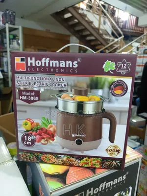 Hoffmans HM-3065, 18cm Multifunctional Non-Stick Electric Cooker-600w