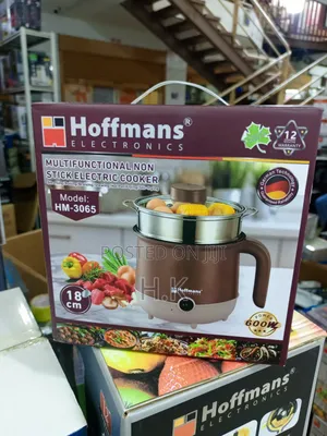 Hoffmans HM-3065, 18cm Multifunctional Non-Stick Electric Cooker-600w