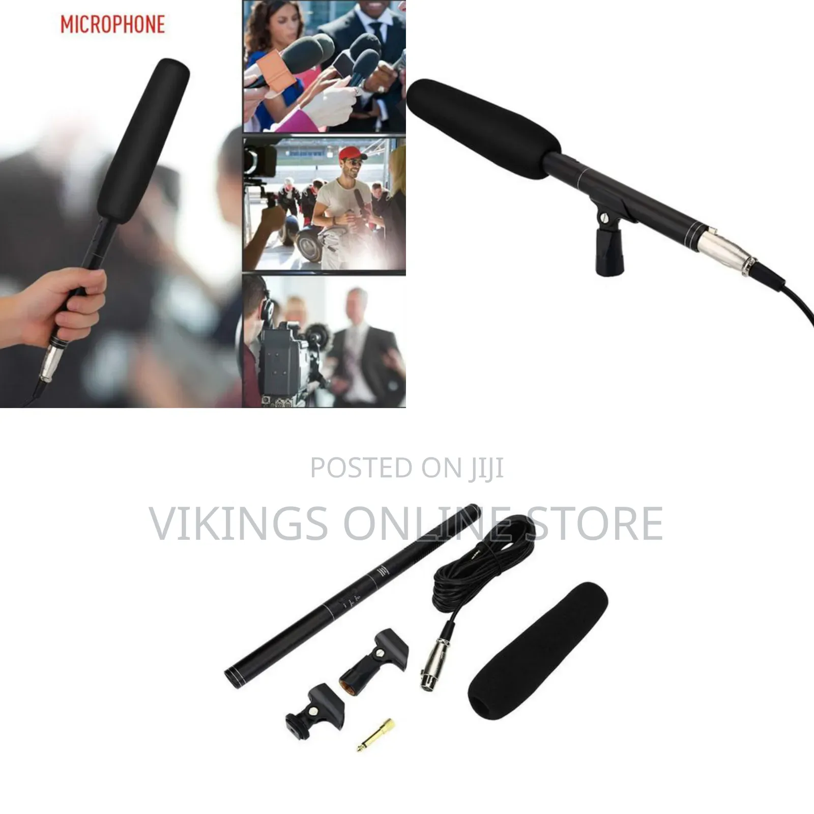 Professional Unidirectional Condenser Shotgun Interview Microphone Kit