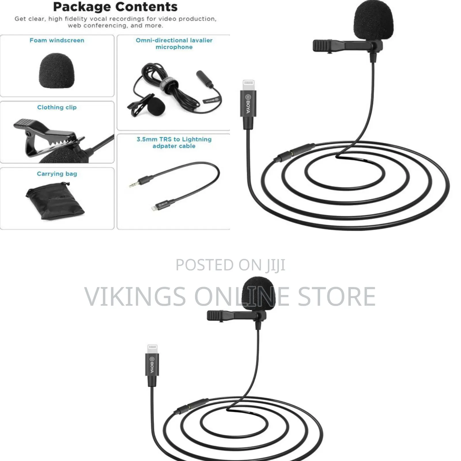 BOYA BY-M2 Digital Lavalier Microphone