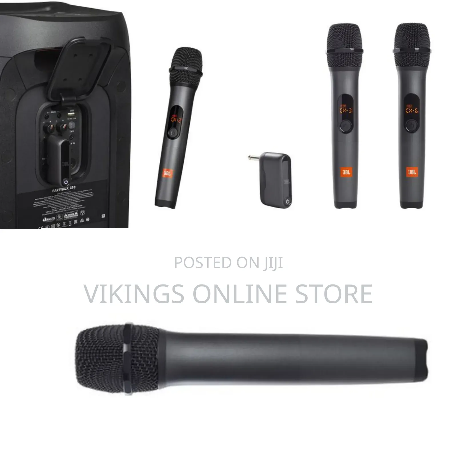 JBL PartyBox Wireless Microphone With a Built-in Foam Windscreen