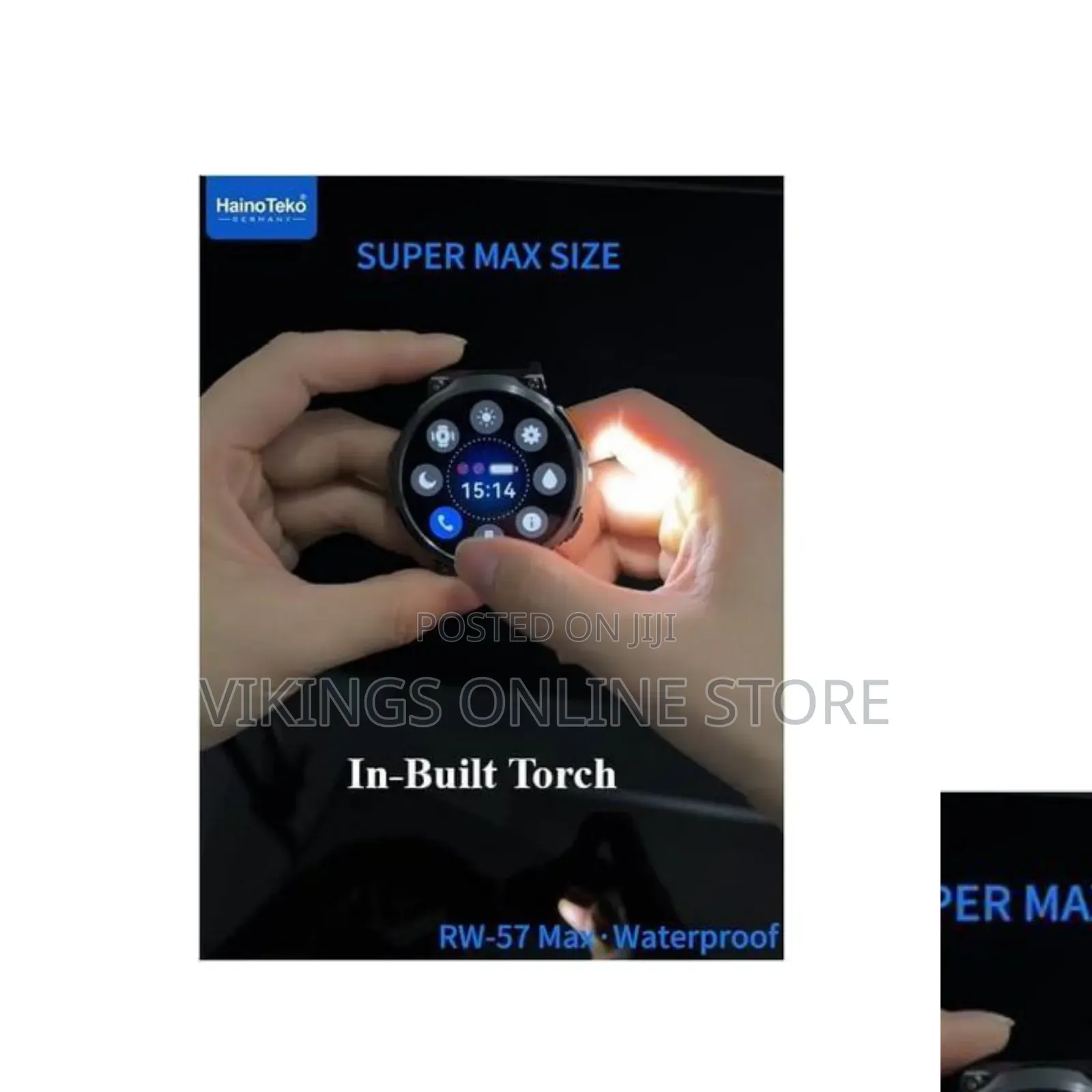 Round Waterproof Smartwatch With a Large AMOLED Screen
