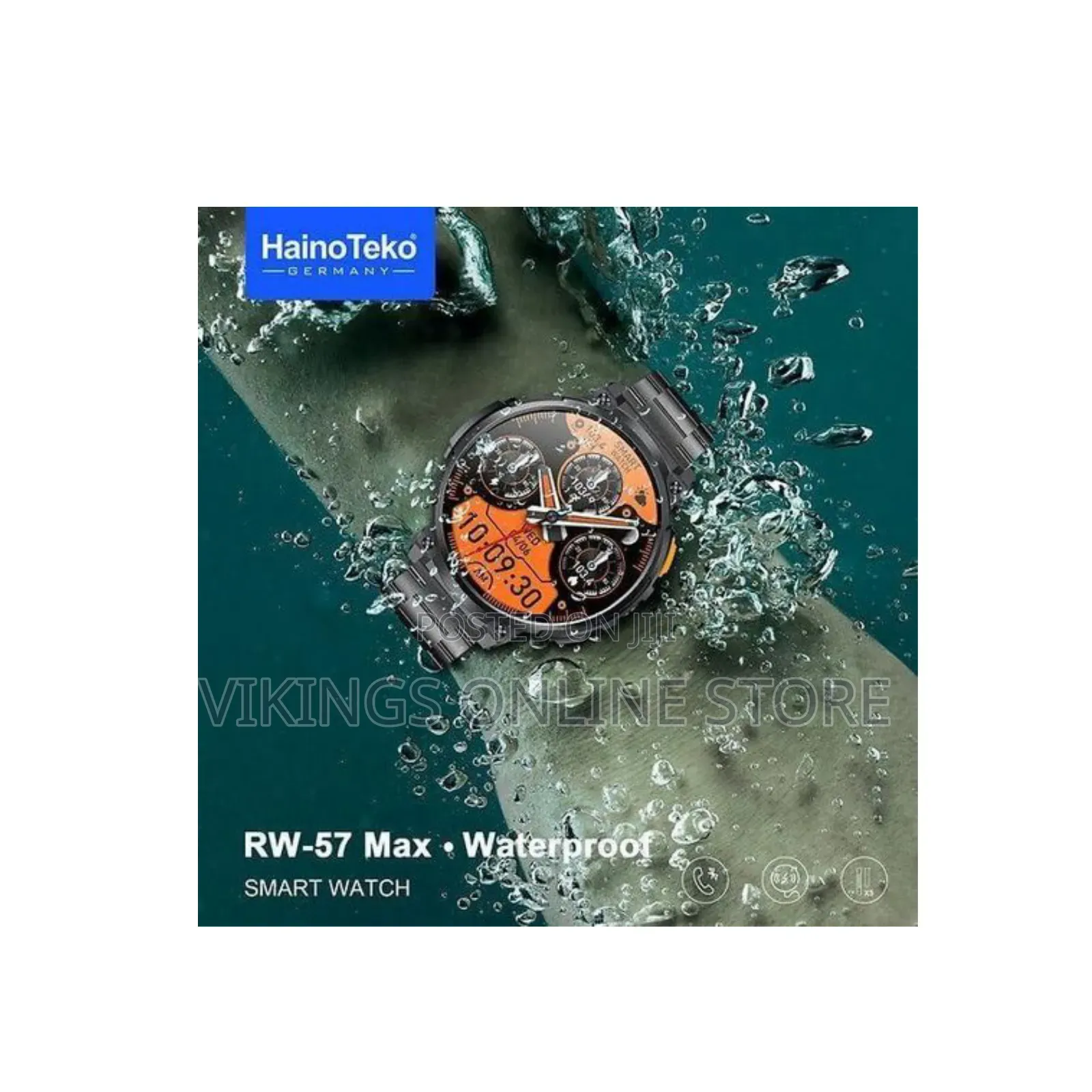 Round Waterproof Smartwatch With a Large AMOLED Screen
