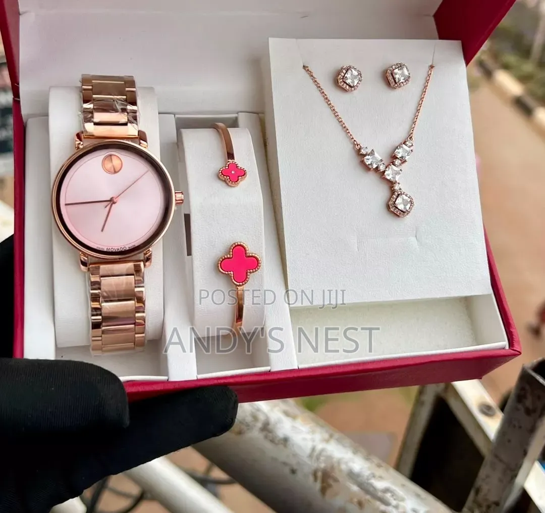 Movado Ladies Watch With a Bracelet and a Necklace