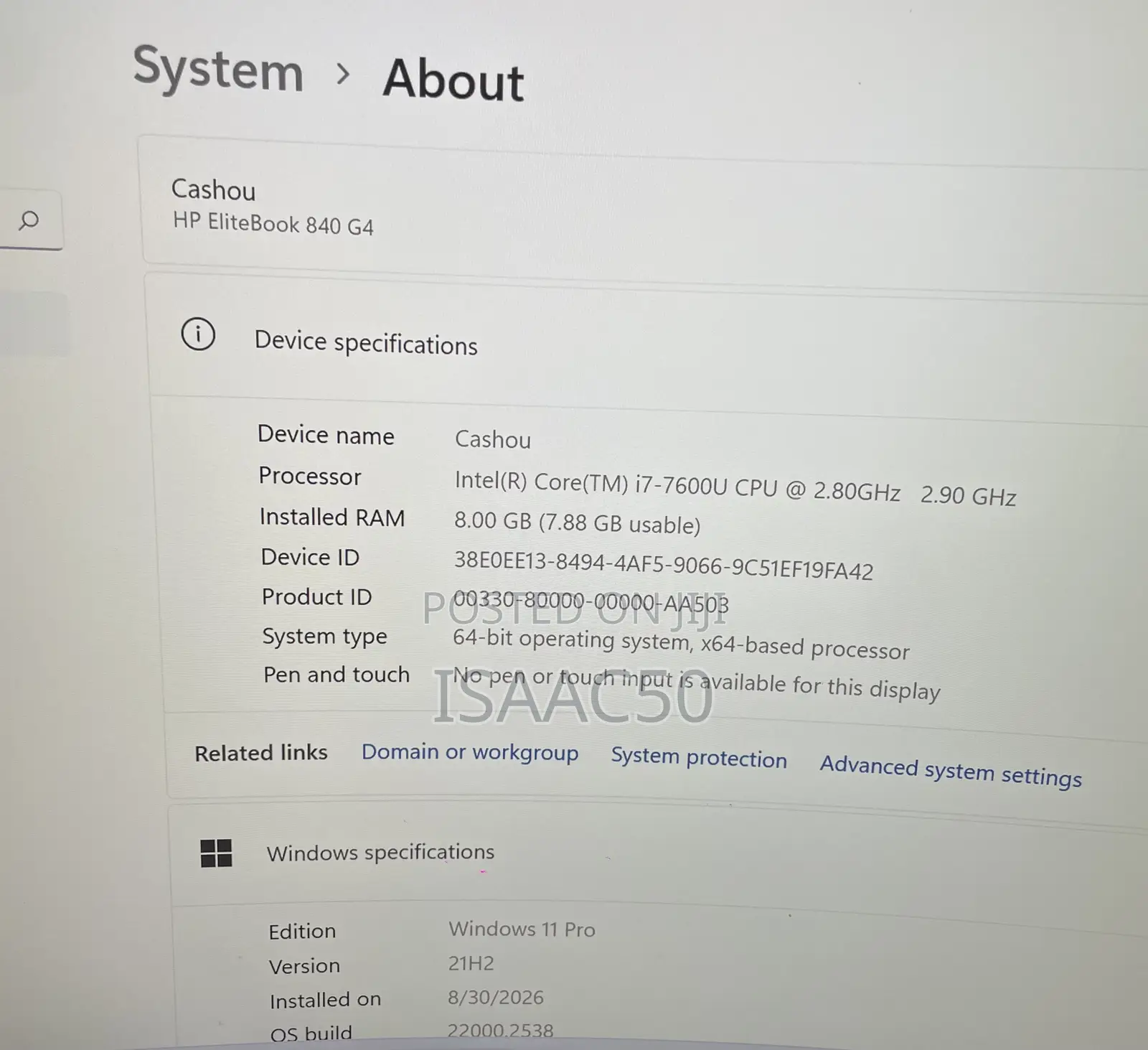 Laptop HP EliteBook 840 G5 8GB Intel SSD 256GB