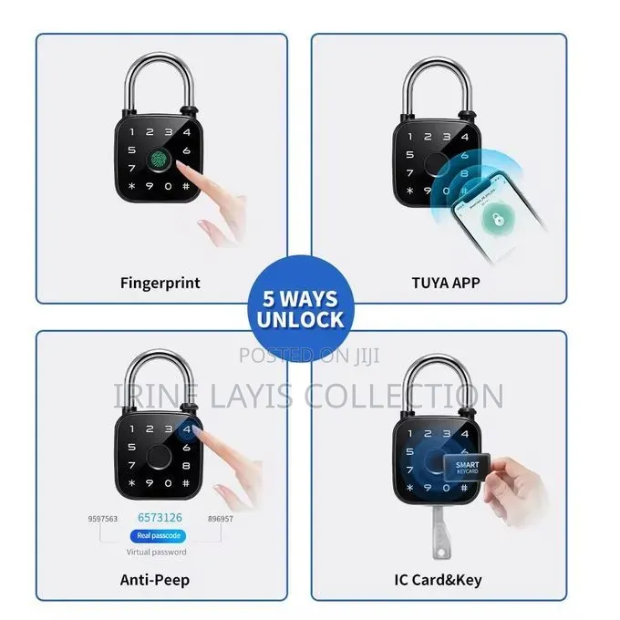 Smart Figerprint and Password Padlock With a Fingerprint Sensor