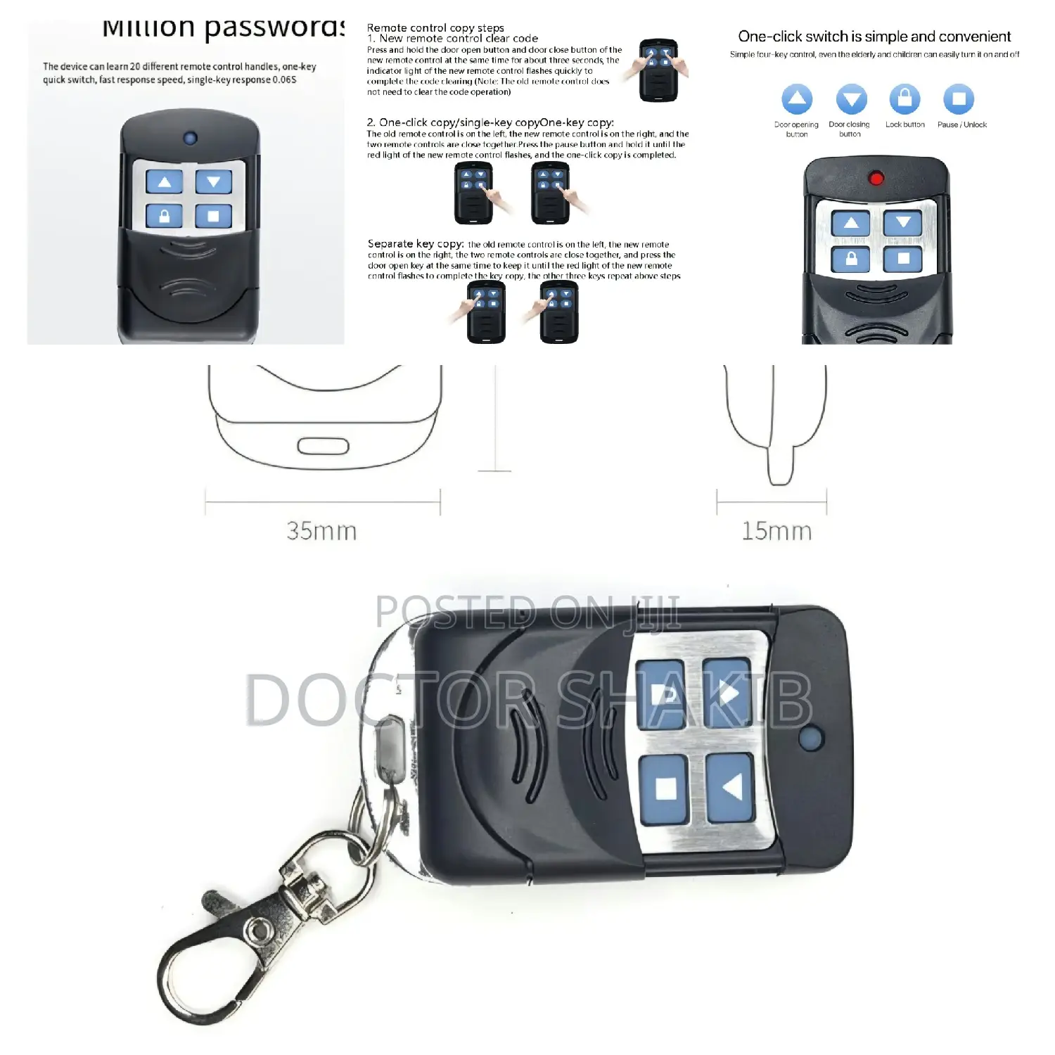 Aoweixun AWX-9002 Universal Fixed-Code Remote Control