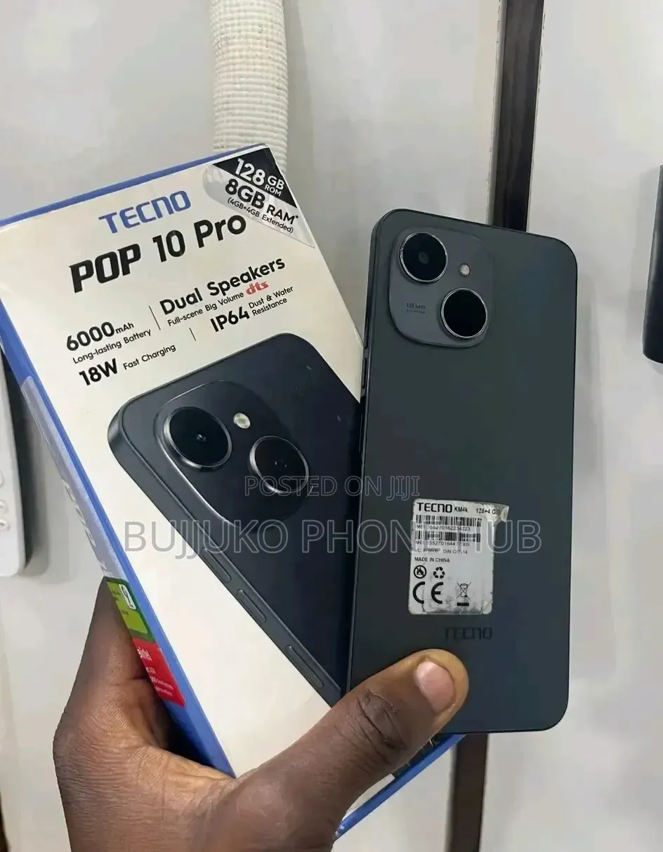 New Tecno Pop 10 Pro 128 GB Black