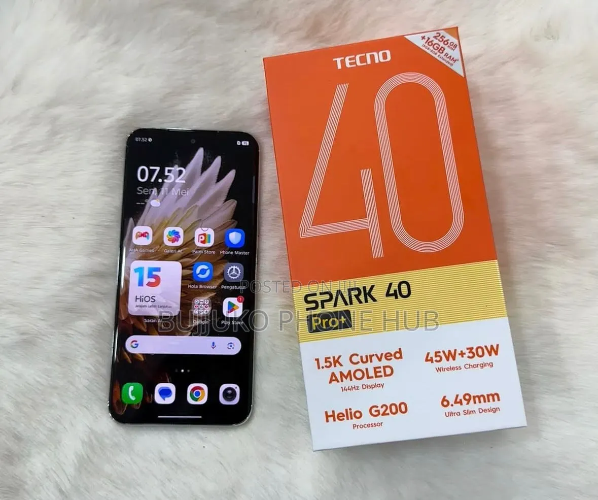 New Tecno Spark 40 Pro+ 256 GB White