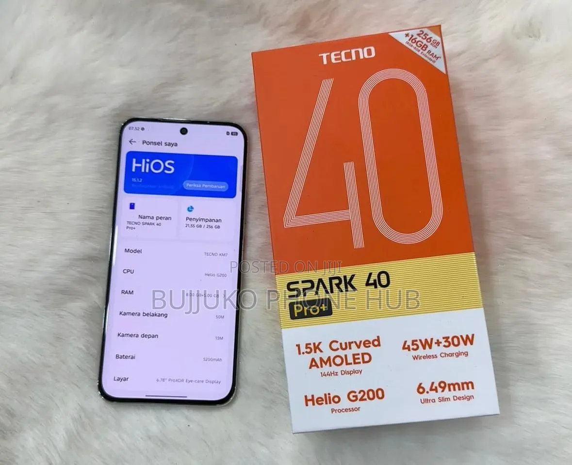 New Tecno Spark 40 Pro+ 256 GB White