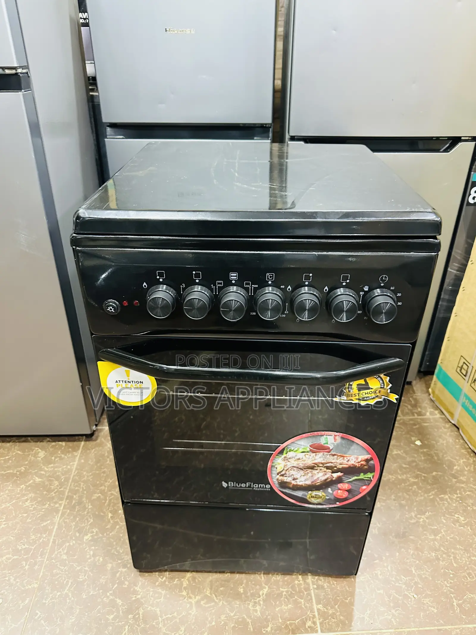 Blueflame Cooker 3gas 1electric 50x50cm Black
