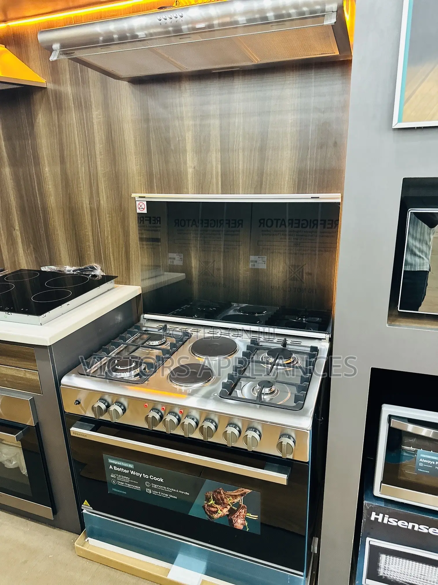 Hisense Cooker 90x60cm 4+2 With Free Standing Electric Oven