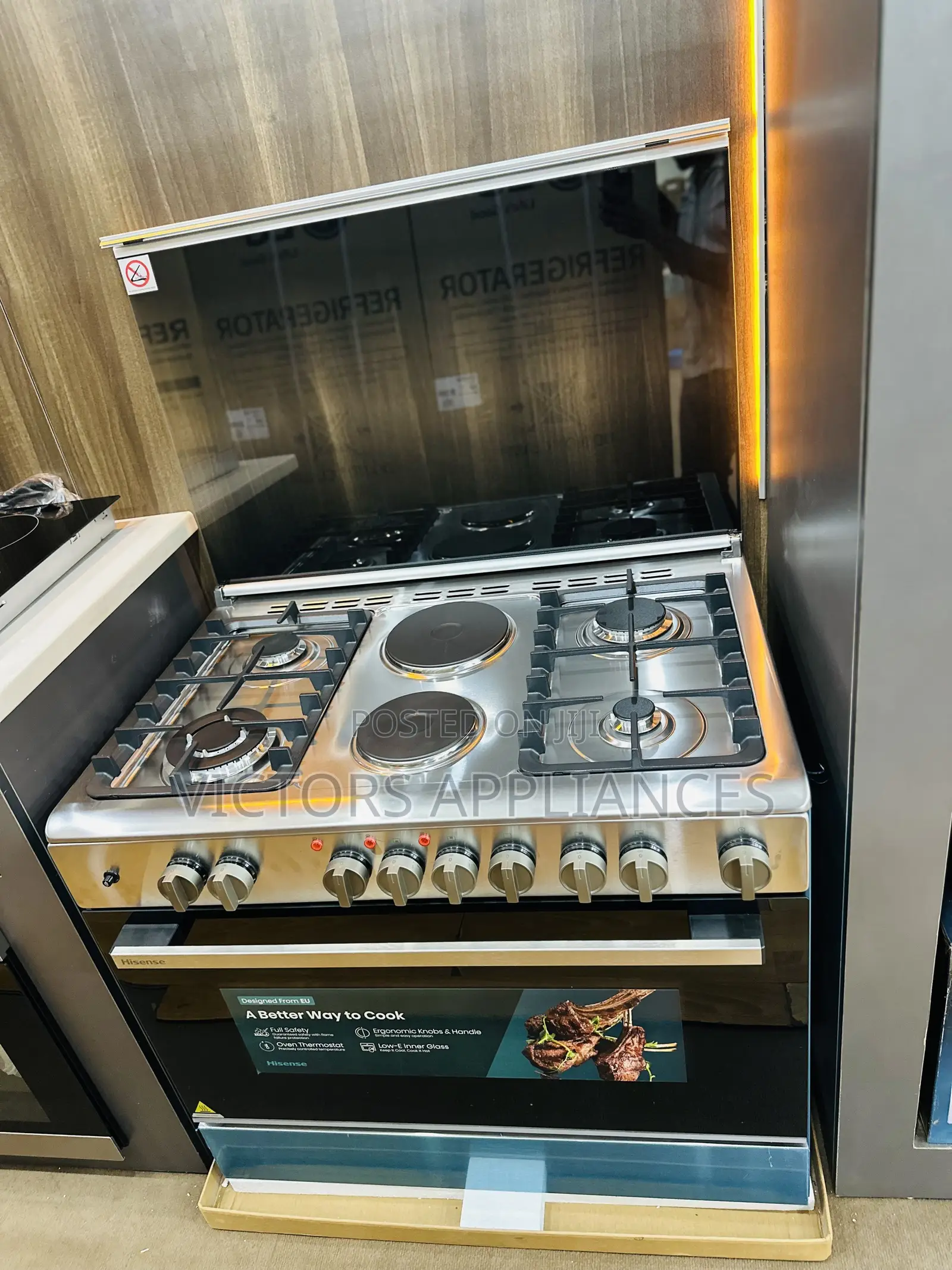 Hisense Cooker 90x60cm 4+2 With Free Standing Electric Oven