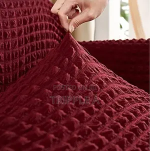 3:2:1 Wine Red Six Seater Elastic Sofa Covers