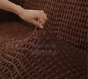 3:2:1 Six Seaters Brown Elastic Sofa Covers