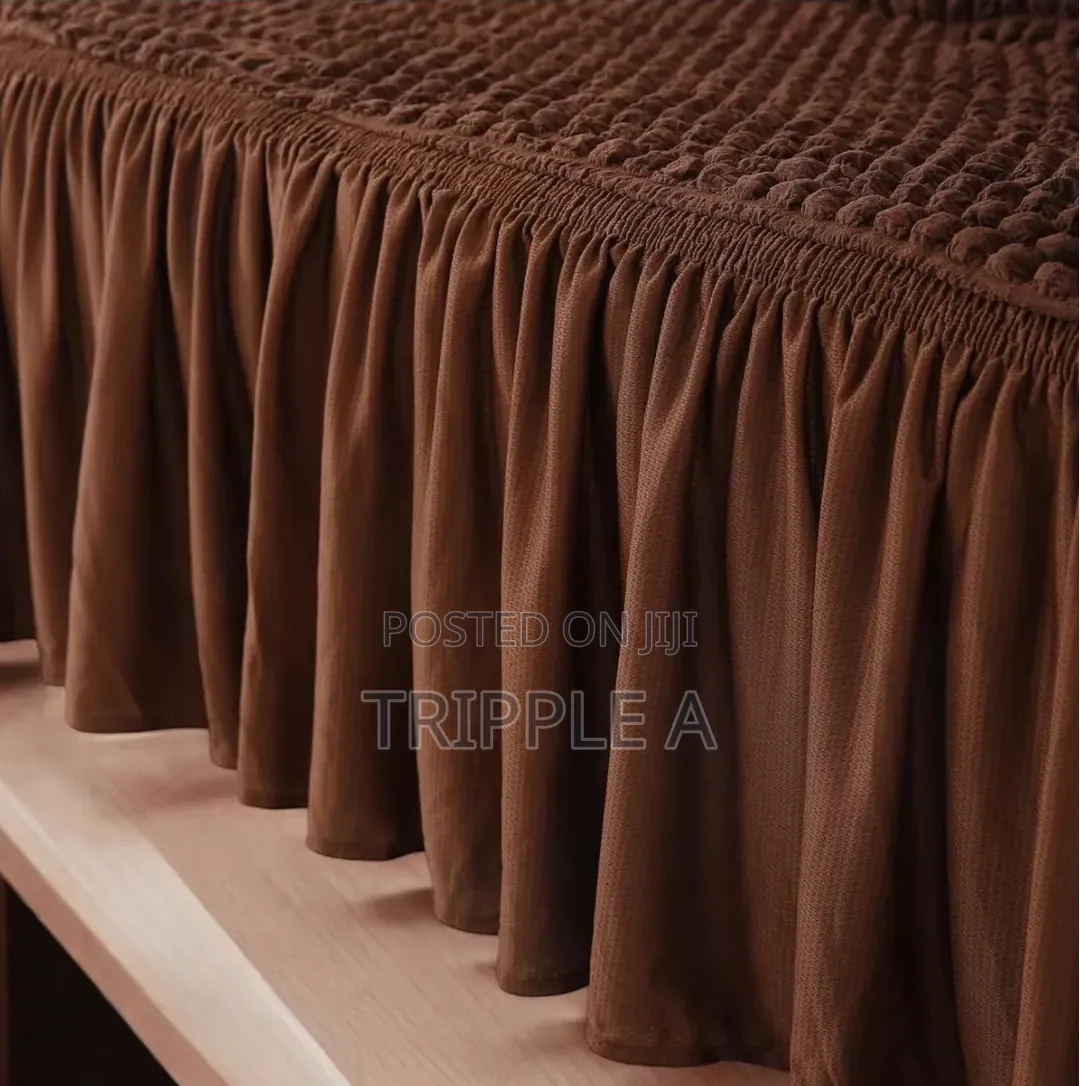 3:2:1 Six Seaters Brown Elastic Sofa Covers