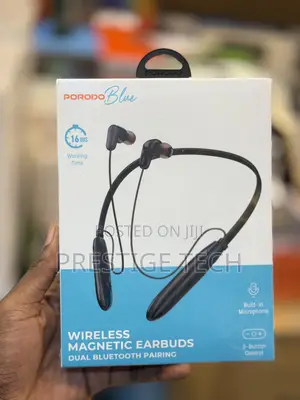 Porodo ENC Wireless Magnetic Neckband in Ear Earphones Dual Pairing