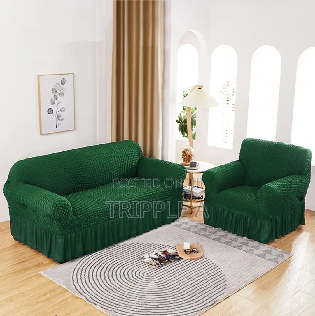 Green 3:1:1 Five Seater Elastic Sofa Cover
