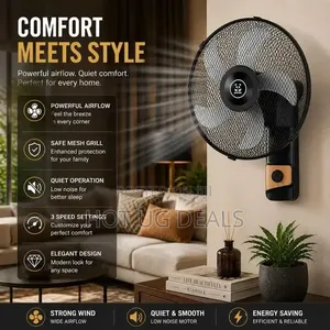 Panda 16 Inch Wall Fan – Buy 1 Get 1 Free,  Wide Oscillation