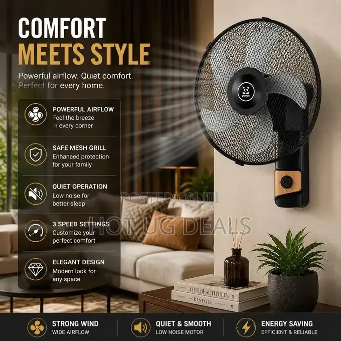 Panda 16 Inch Wall Fan – Buy 1 Get 1 Free,  Wide Oscillation
