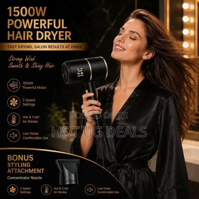 Panda 1800W Professional Hair Dryer – Fast Hair Drying Hair Dryer