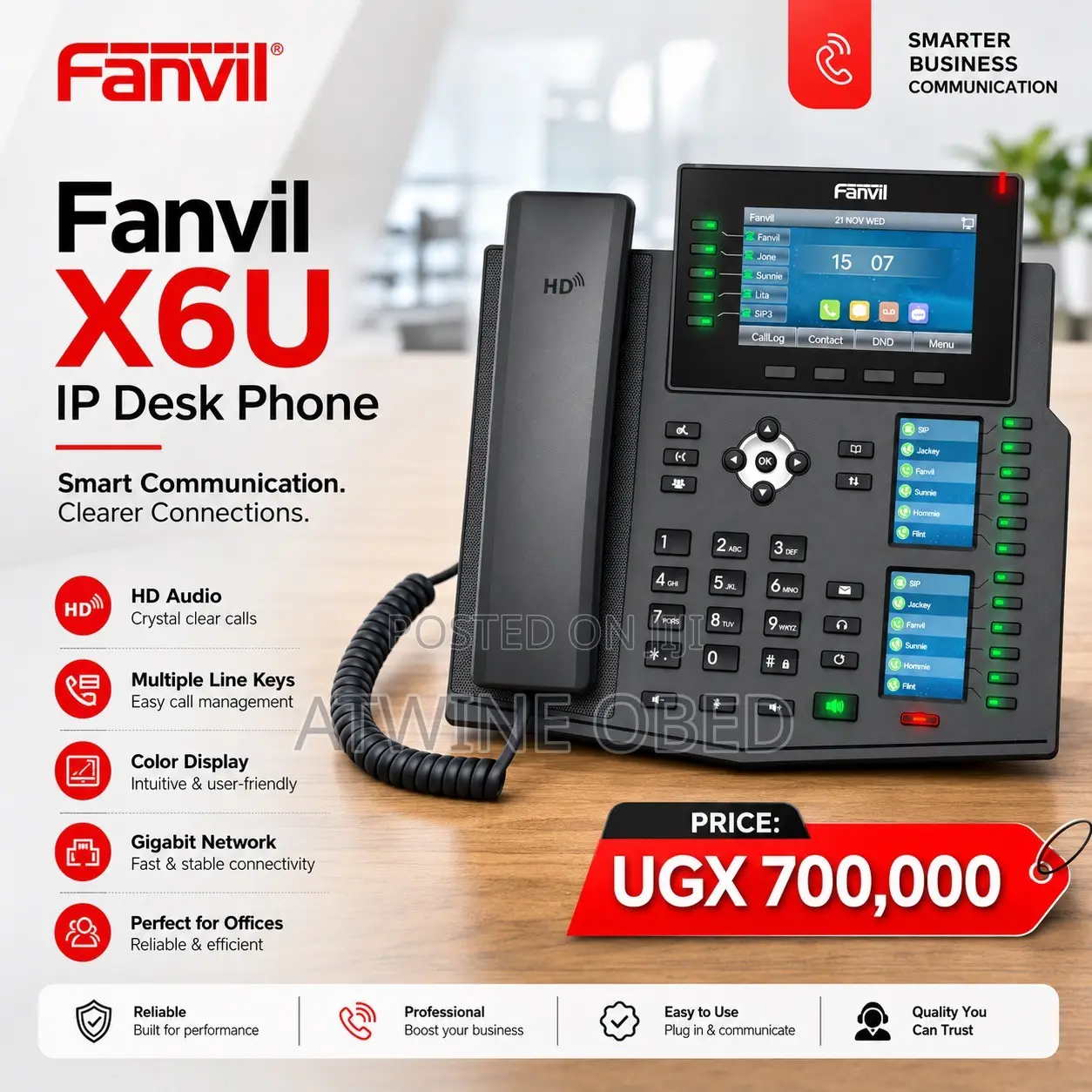 Fanvil X6U V2 IP-Deskphone