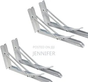10" Heavy-Duty Metal Folding Shelf Brackets a Pair
