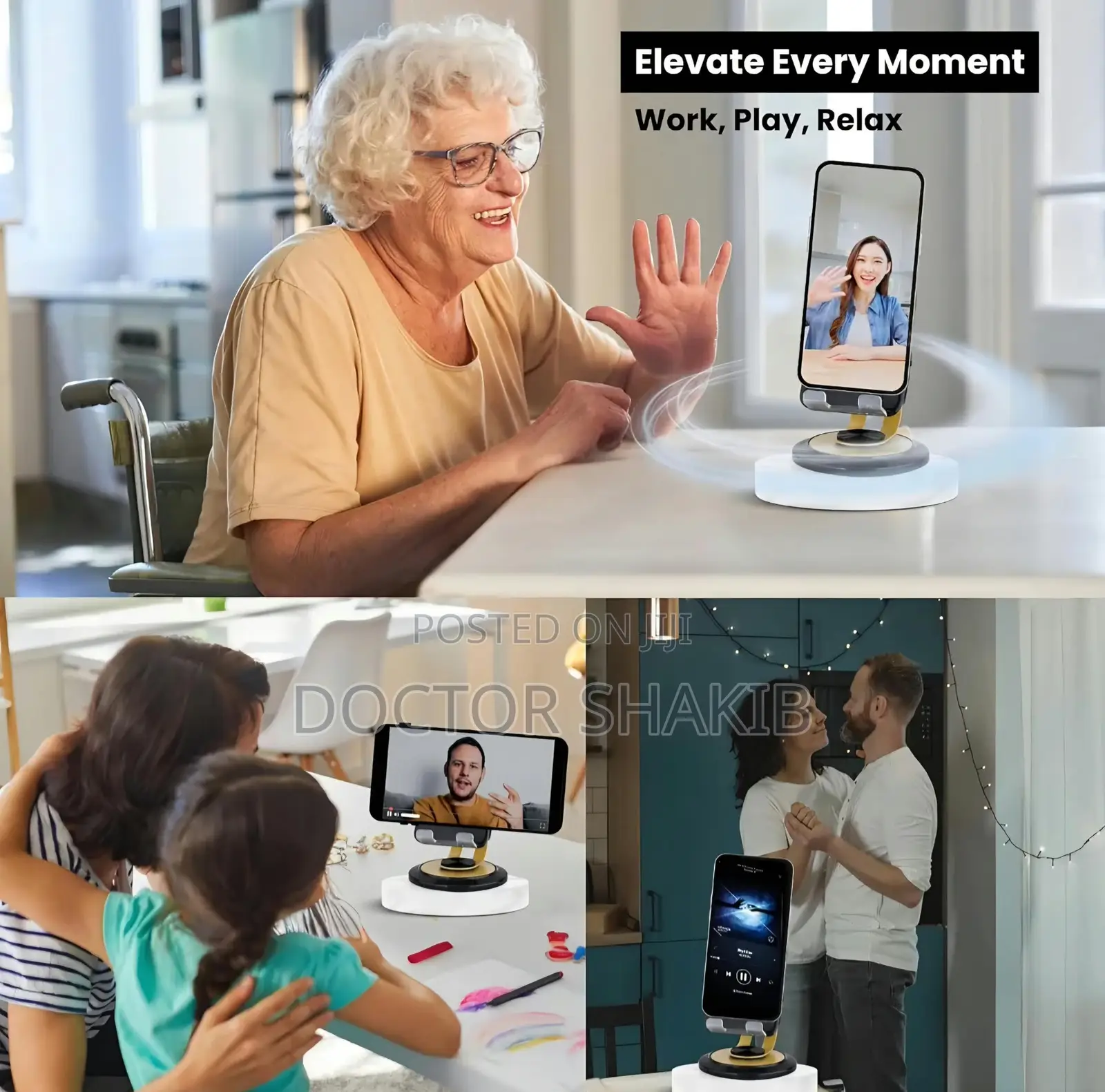 5-in-1 Wireless Induction Speaker Phone Holder