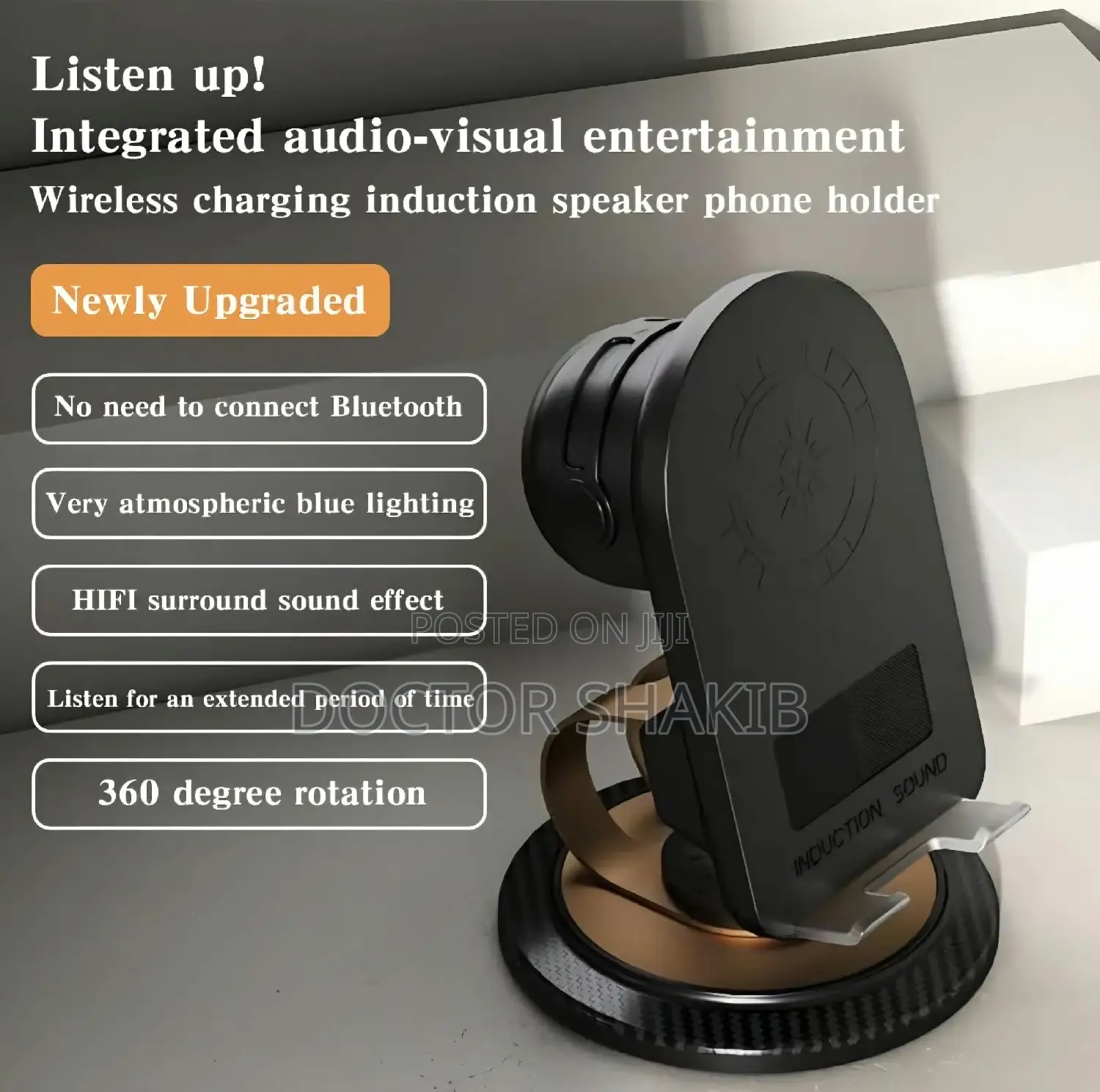 5-in-1 Wireless Induction Speaker Phone Holder