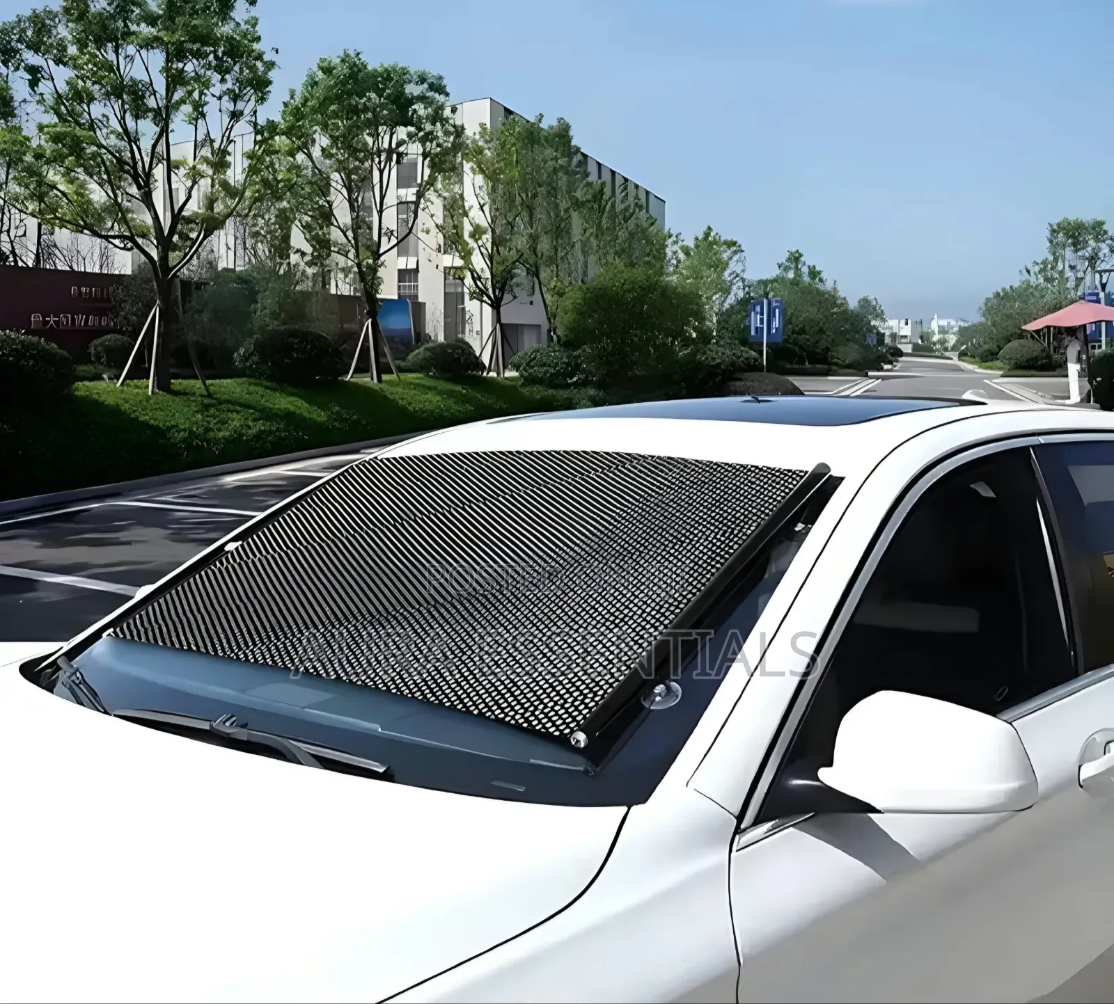 Retractable Suction-Cup Roller Car Sunshade