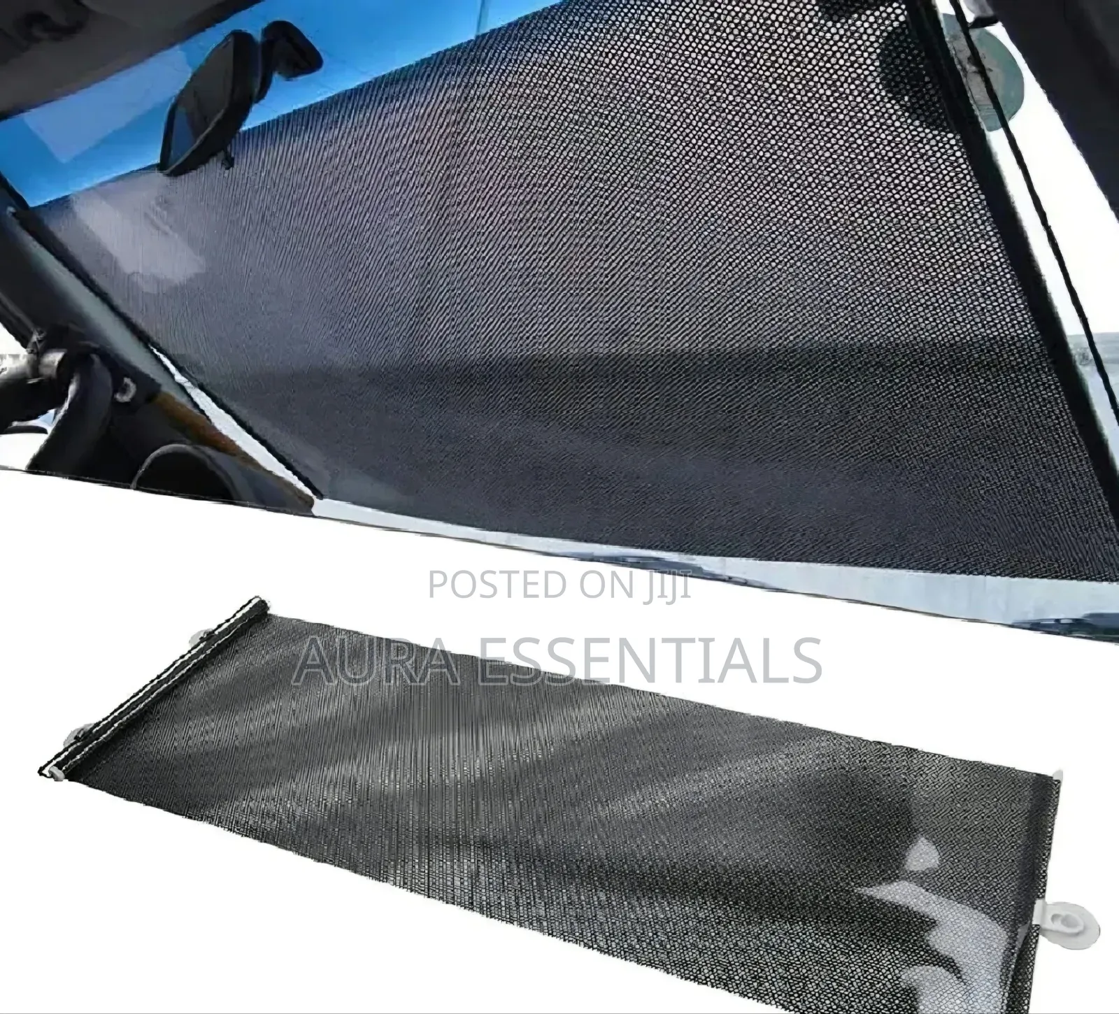 Retractable Suction-Cup Roller Car Sunshade