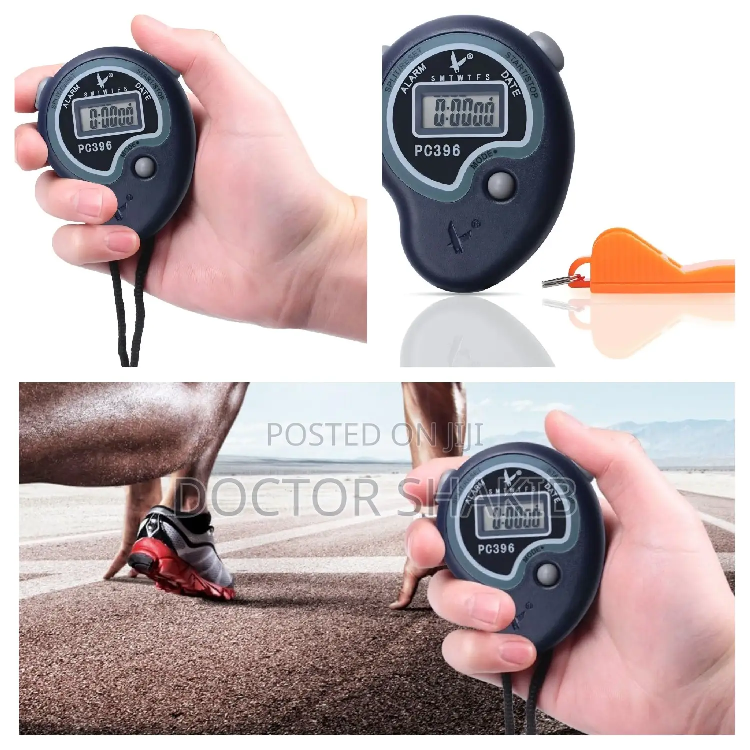2in 1 PC396 Digital Sports Stopwatch Timer With a Whistle