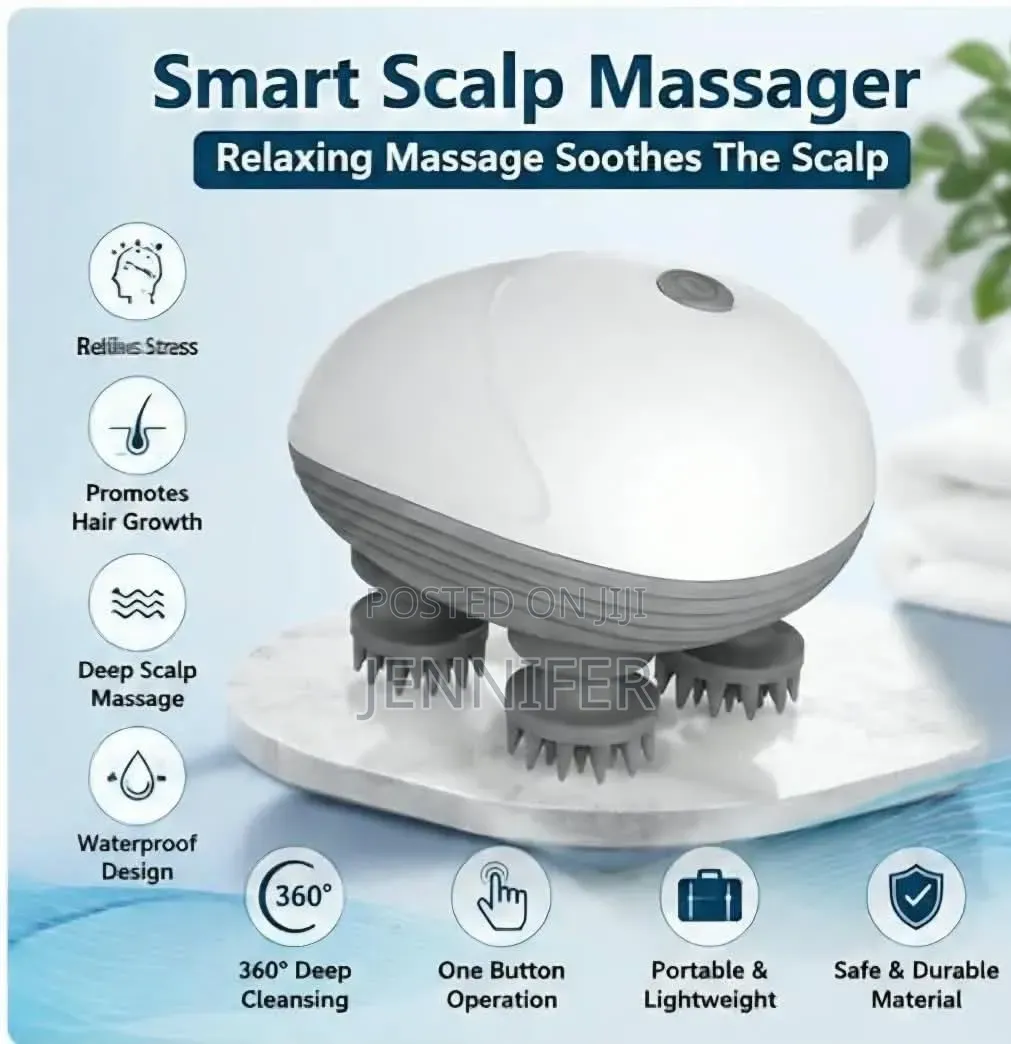 Smart Electric Head Scalp Massager With Soft Silicone Massage Claws
