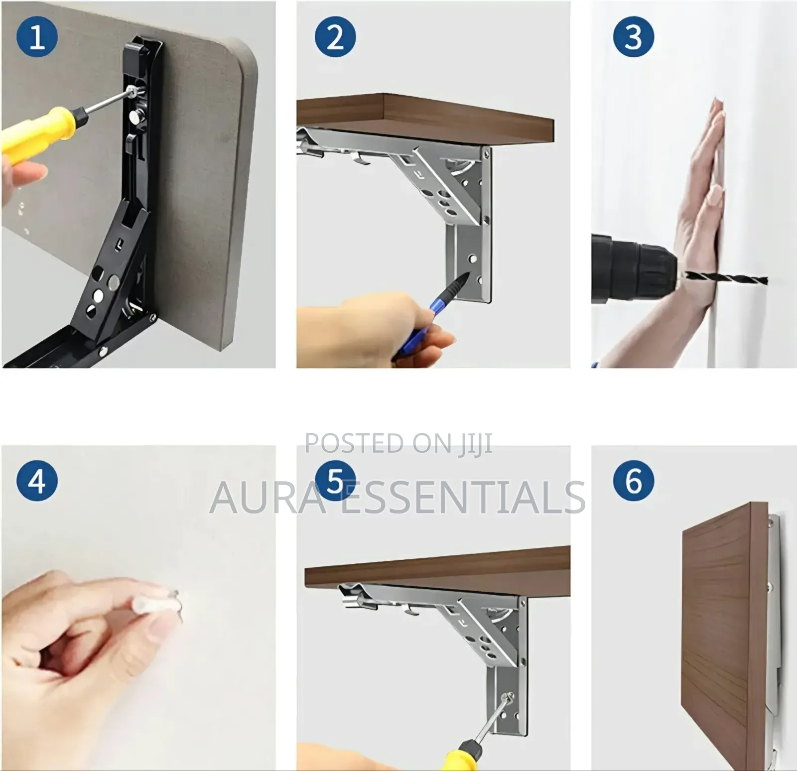 18" Heavy-Duty Folding Shelf Brackets