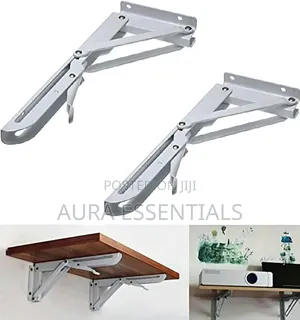 10" Heavy-Duty Metal Folding Shelf Brackets a Pair